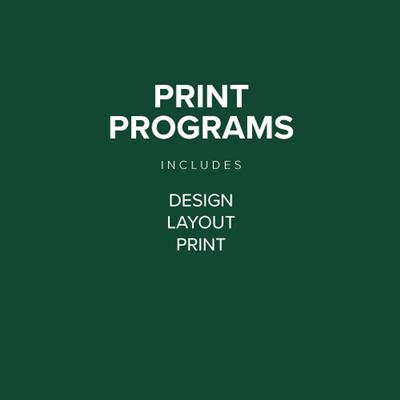 MAD project request: Print Programs Design, Layout, and Production